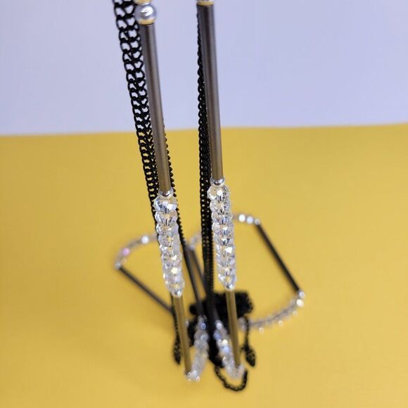 Multistrand Clear White Beads Necklace - Picture 6 of 10